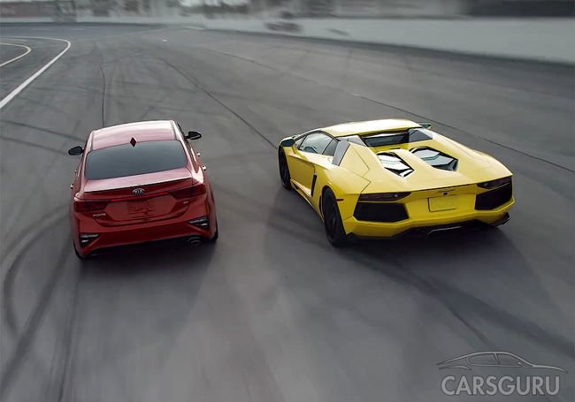 KIA сняла видео, где сравнивает Forte и Lamborghini Aventador