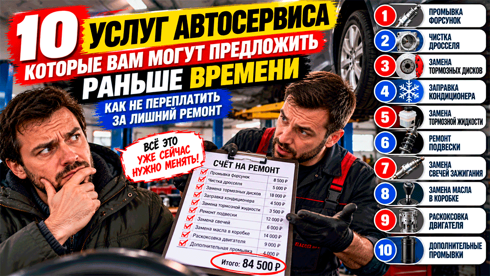 10 услуг автосервиса Вам могут предложить раньше времени – как не переплатить за лишний ремонт 10 услуг автосервиса Вам могут предложить раньше времени – как не переплатить за лишний ремонт