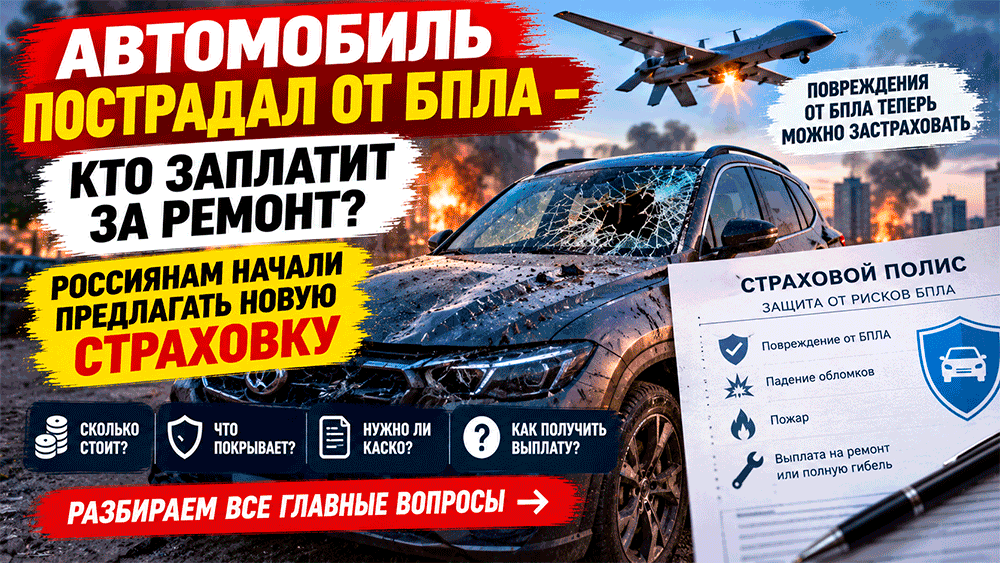 Автомобиль пострадал от БПЛА – кто заплатит за ремонт – россиянам начали предлагать новую страховку Автомобиль пострадал от БПЛА – кто заплатит за ремонт – россиянам начали предлагать новую страховку