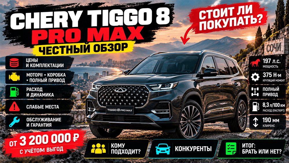 CHERY TIGGO 8 PRO MAX – честный обзор цены, комплектации, расход, слабые места и стоит ли покупать CHERY TIGGO 8 PRO MAX – честный обзор цены, комплектации, расход, слабые места и стоит ли покупать