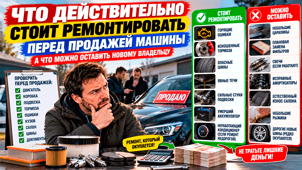Что действительно стоит ремонтировать перед продажей машины, а что можно оставить новому владельцу Что действительно стоит ремонтировать перед продажей машины, а что можно оставить новому владельцу