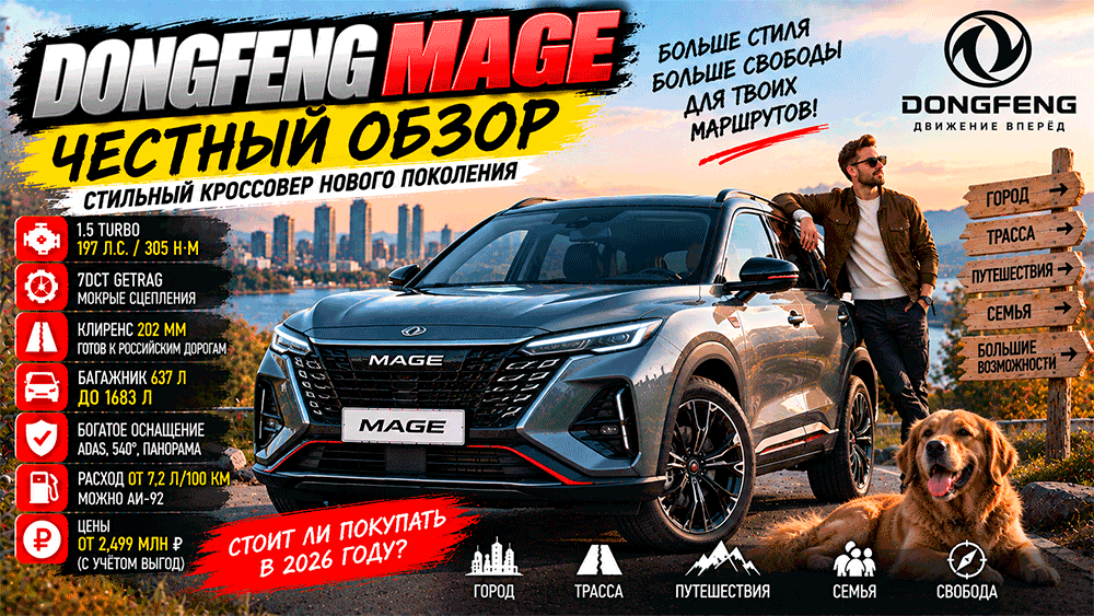 Dongfeng Mage – честный обзор цены, характеристики, комплектации, расход, слабые места, конкуренты и стоит ли покупать Dongfeng Mage – честный обзор цены, характеристики, комплектации, расход, слабые места, конкуренты и стоит ли покупать