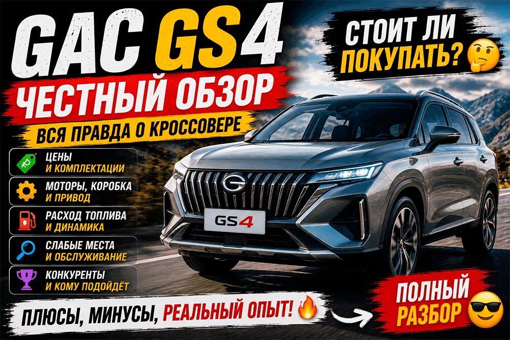 GAC GS4 – честный обзор цены, комплектации, расход, слабые места и стоит ли покупать GAC GS4 – честный обзор цены, комплектации, расход, слабые места и стоит ли покупать