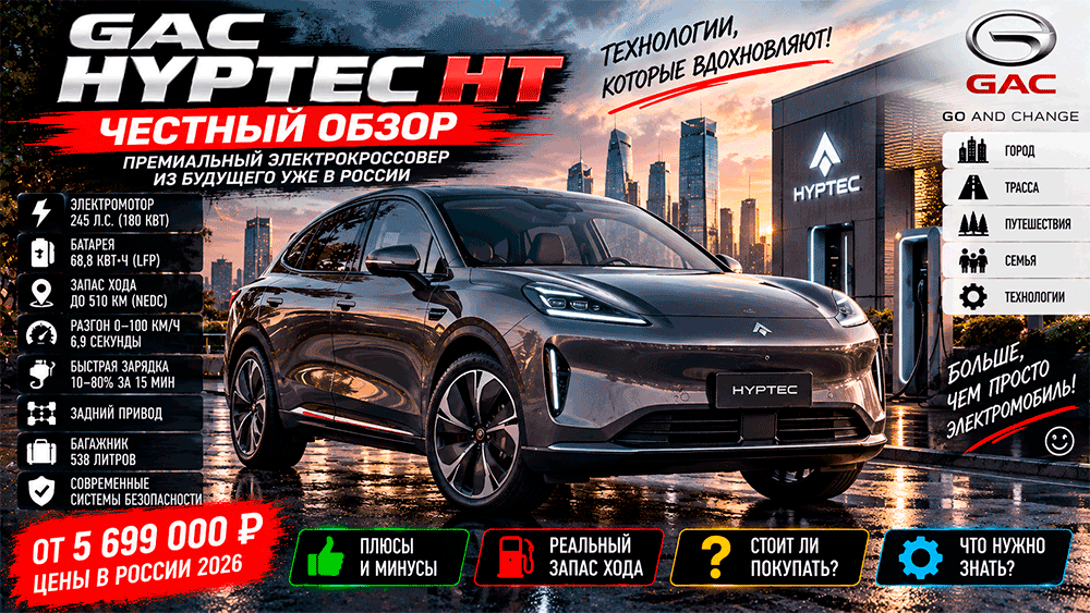 GAC HYPTEC HT – честный обзор цены, характеристики, запас хода, комплектация, слабые места, конкуренты и стоит ли покупать GAC HYPTEC HT – честный обзор цены, характеристики, запас хода, комплектация, слабые места, конкуренты и стоит ли покупать
