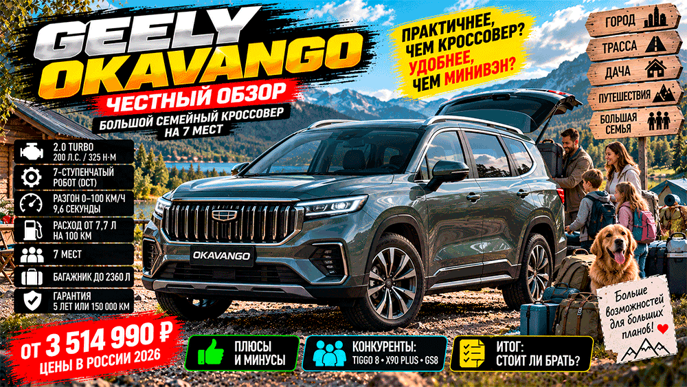 Geely Okavango – честный обзор цены, комплектации, расход, слабые места и стоит ли покупать