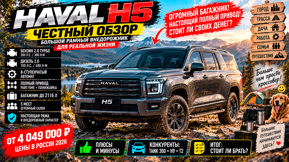 HAVAL H5 – честный обзор цены, комплектации, расход, слабые места и стоит ли покупать