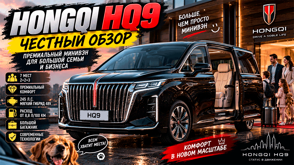 HONGQI HQ9 – честный обзор цены, характеристики, комплектации, расход, слабые места, конкуренты и стоит ли покупать