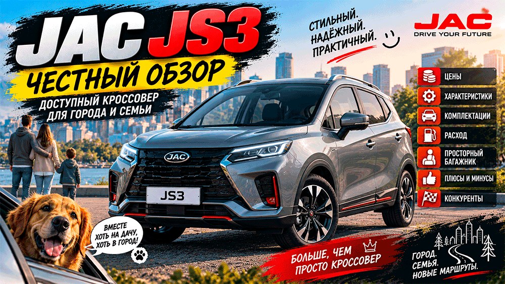 JAC JS3 – честный обзор цены, характеристики, комплектации, расход, слабые места, конкуренты и стоит ли покупать JAC JS3 – честный обзор цены, характеристики, комплектации, расход, слабые места, конкуренты и стоит ли покупать