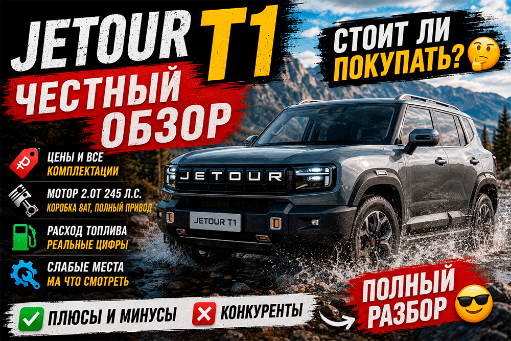 JETOUR T1 – честный обзор цены, комплектации, расход, слабые места и стоит ли покупать JETOUR T1 – честный обзор цены, комплектации, расход, слабые места и стоит ли покупать