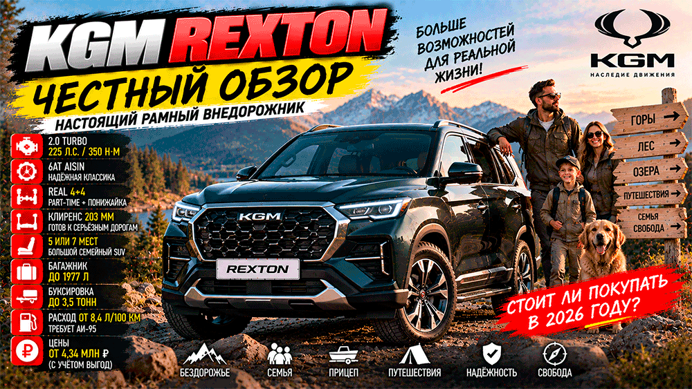 KGM Rexton – честный обзор цены, характеристики, полный привод, расход, 7 мест, слабые места, конкуренты и стоит ли покупать KGM Rexton – честный обзор цены, характеристики, полный привод, расход, 7 мест, слабые места, конкуренты и стоит ли покупать