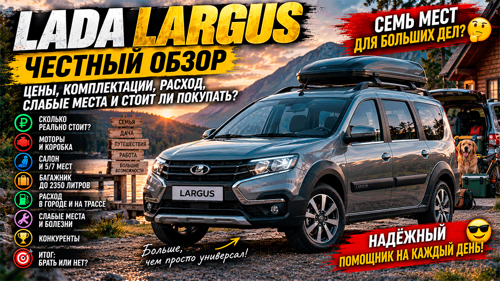 LADA Largus – честный обзор, цены, комплектации, расход, слабые места и стоит ли покупать LADA Largus – честный обзор, цены, комплектации, расход, слабые места и стоит ли покупать