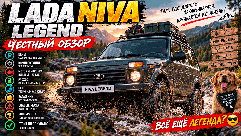 LADA Niva Legend – честный обзор, цены, комплектации, расход, слабые места и стоит ли покупать