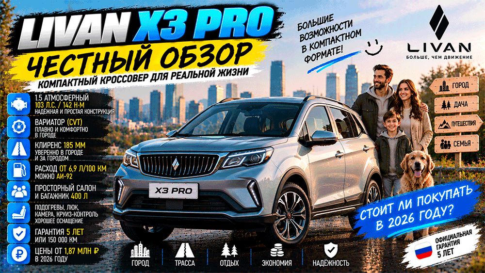 LIVAN X3 Pro – честный обзор цены, характеристики, вариатор, расход, слабые места, конкуренты и стоит ли покупать