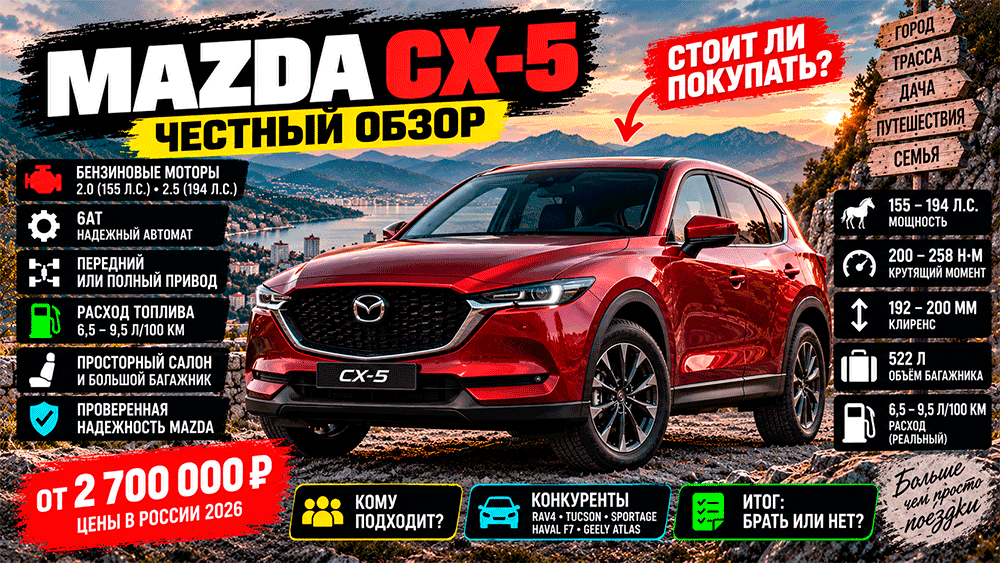 Mazda CX-5 – честный обзор цены, комплектации, расход, мотор, слабые места и стоит ли покупать