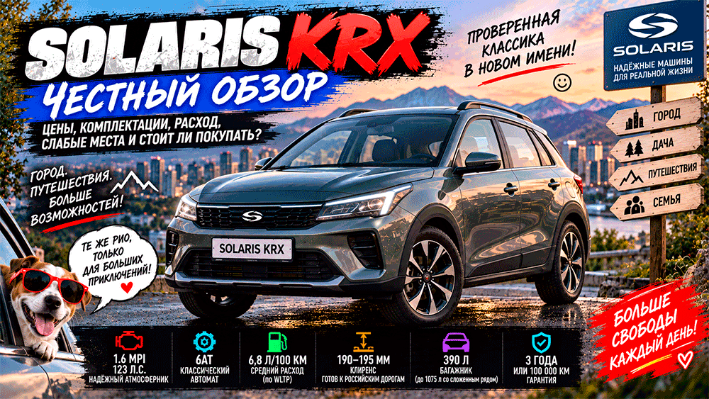 Solaris KRX – честный обзор цены, комплектации, расход, слабые места и стоит ли покупать Solaris KRX – честный обзор цены, комплектации, расход, слабые места и стоит ли покупать