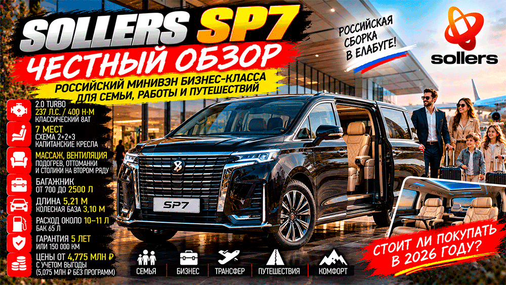 Sollers SP7 – честный обзор цены, 237 л.с., 8AT, 7 мест, расход, слабые места, конкуренты и стоит ли покупать Sollers SP7 – честный обзор цены, 237 л.с., 8AT, 7 мест, расход, слабые места, конкуренты и стоит ли покупать