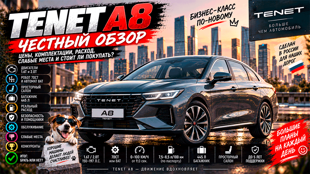 TENET A8 – честный обзор цены, комплектации, расход, слабые места и стоит ли покупать
