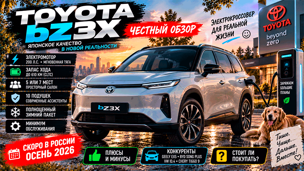 Toyota bZ3X – честный обзор цены, комплектации, запас хода, слабые места и стоит ли покупать Toyota bZ3X – честный обзор цены, комплектации, запас хода, слабые места и стоит ли покупать