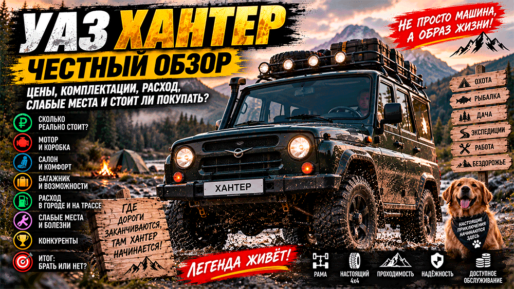УАЗ Хантер – честный обзор, цены, комплектации, расход, слабые места и стоит ли покупать УАЗ Хантер – честный обзор, цены, комплектации, расход, слабые места и стоит ли покупать
