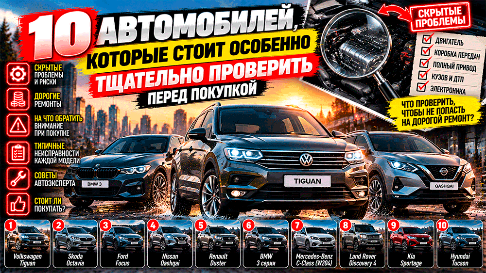 10 автомобилей стоит особенно тщательно проверить перед покупкой – скрытые проблемы, дорогие ремонты и ловушки вторичного рынка 10 автомобилей стоит особенно тщательно проверить перед покупкой – скрытые проблемы, дорогие ремонты и ловушки вторичного рынка