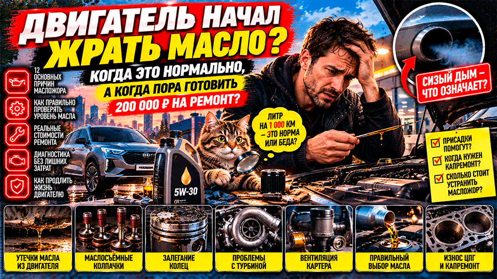 Двигатель начал жрать масло – когда расход ещё допустим, а когда пора готовить 200 тысяч рублей на ремонт Двигатель начал жрать масло – когда расход ещё допустим, а когда пора готовить 200 тысяч рублей на ремонт