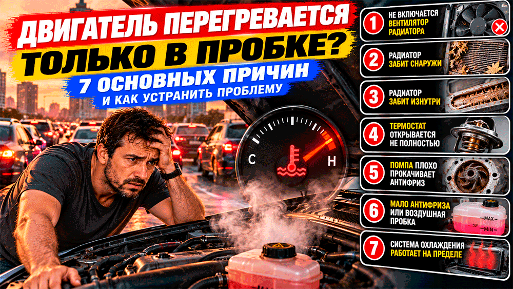 Двигатель перегревается только в пробке – 7 основных причин и что делать Двигатель перегревается только в пробке – 7 основных причин и что делать