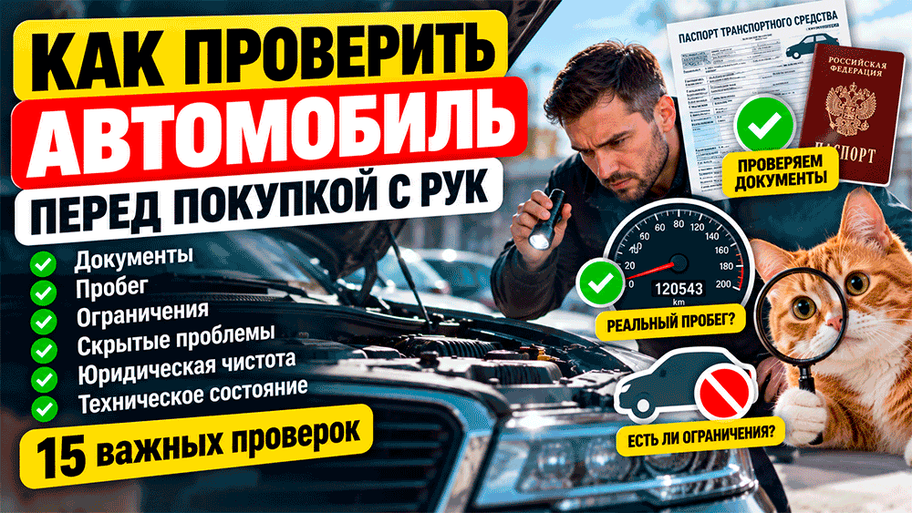 Как проверить автомобиль перед покупкой с рук – документы, пробег, ограничения, залоги и 15 скрытых проблем, которые могут стоить сотни тысяч рублей