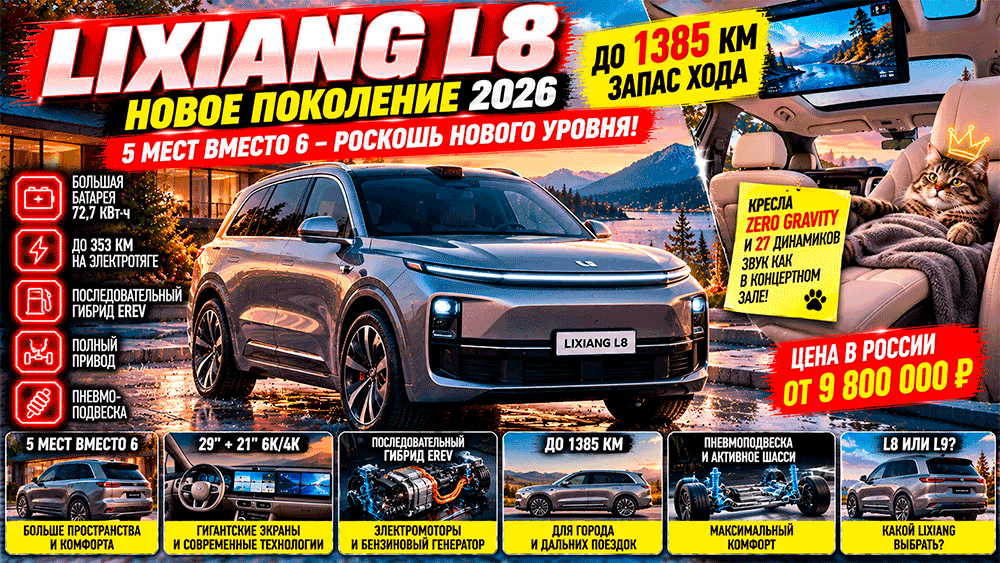 Lixiang L8 – честный обзор цены, комплектации, расход, слабые места и стоит ли покупать Lixiang L8 – честный обзор цены, комплектации, расход, слабые места и стоит ли покупать
