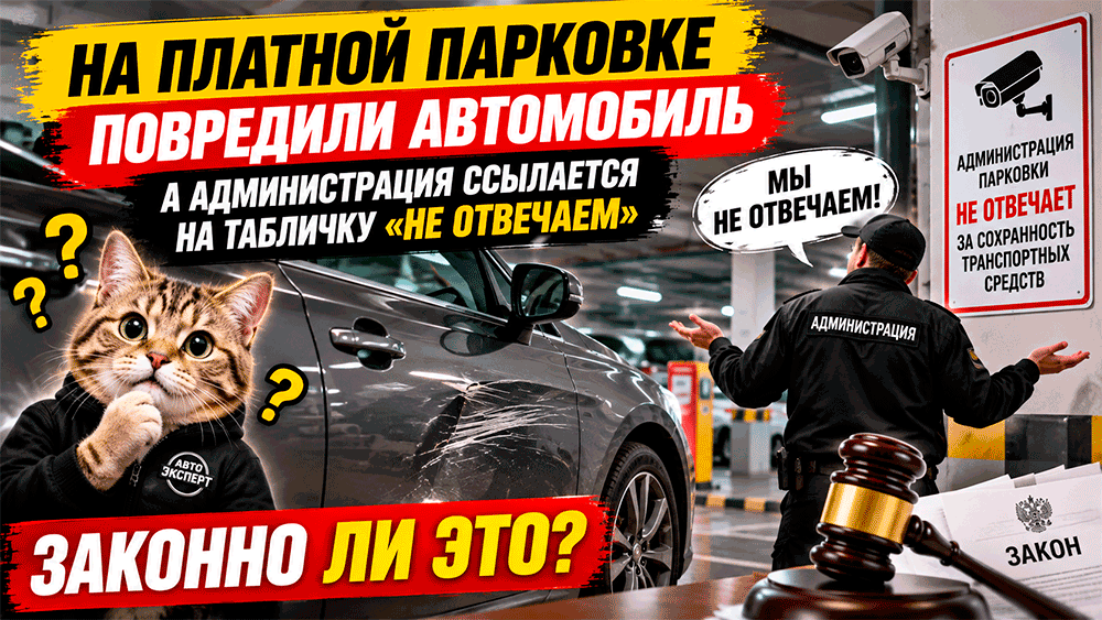 На платной парковке повредили автомобиль, а администрация ссылается на табличку «Не отвечаем» – законно ли это и кто заплатит за ремонт
