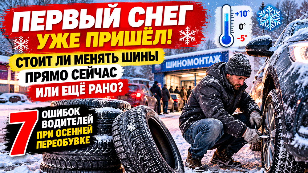 Первый снег уже пришёл и стоит ли менять шины прямо сейчас или ещё рано – 7 ошибок водителей при осенней переобувке Первый снег уже пришёл и стоит ли менять шины прямо сейчас или ещё рано – 7 ошибок водителей при осенней переобувке