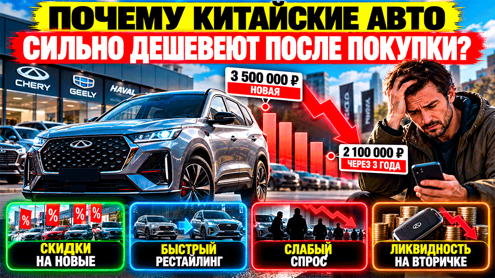 Почему китайские автомобили могут сильно дешеветь после покупки – куда исчезает цена новой машины и что важно знать перед продажей
