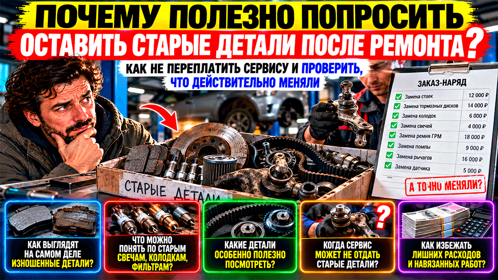 Почему полезно попросить оставить старые детали после ремонта – как не переплатить автосервису Почему полезно попросить оставить старые детали после ремонта – как не переплатить автосервису