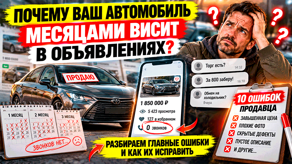 Почему Ваш автомобиль месяцами висит в объявлениях – 10 ошибок продавца, из-за которых покупатели даже не звонят Почему Ваш автомобиль месяцами висит в объявлениях – 10 ошибок продавца, из-за которых покупатели даже не звонят