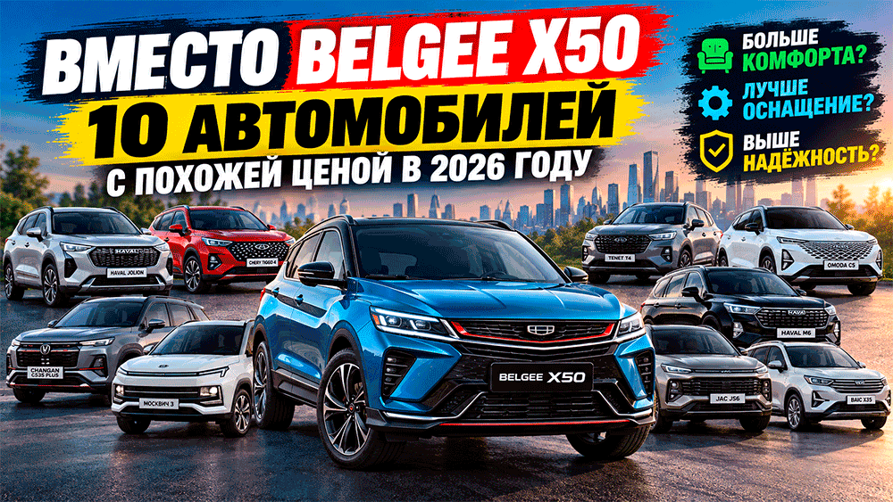 Вместо Belgee X50 – 10 автомобилей с похожей ценой в 2026 году – где больше комфорта, оснащения и надёжности Вместо Belgee X50 – 10 автомобилей с похожей ценой в 2026 году – где больше комфорта, оснащения и надёжности