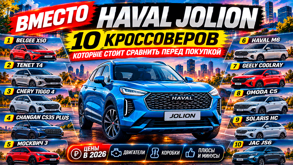 Вместо Haval Jolion – 10 кроссоверов стоит сравнить перед покупкой в 2026 году – цены, двигатели, коробки и скрытые недостатки Вместо Haval Jolion – 10 кроссоверов стоит сравнить перед покупкой в 2026 году – цены, двигатели, коробки и скрытые недостатки
